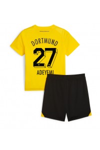 Fotbalové Dres Borussia Dortmund Karim Adeyemi #27 Dětské Domácí Oblečení 2023-24 Krátký Rukáv (+ trenýrky)